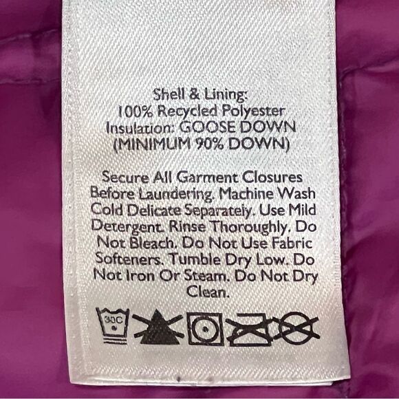 Eddie Bauer Purple Goose Down Puffer Jacket Size Small - Picture 6 of 7